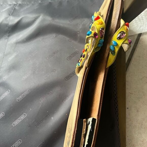 Giuseppe Zanotti Stone Sandals DESIGN LTD Brasil EDITION BEADS CRYSTAL flats - Picture 4 of 5